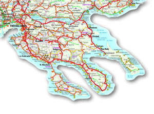 Mapa Chalkidiki