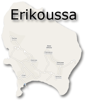 Erikoussa - mapa